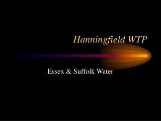 Hanningfield WTP