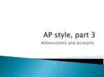 AP style, part 3 - slide 1