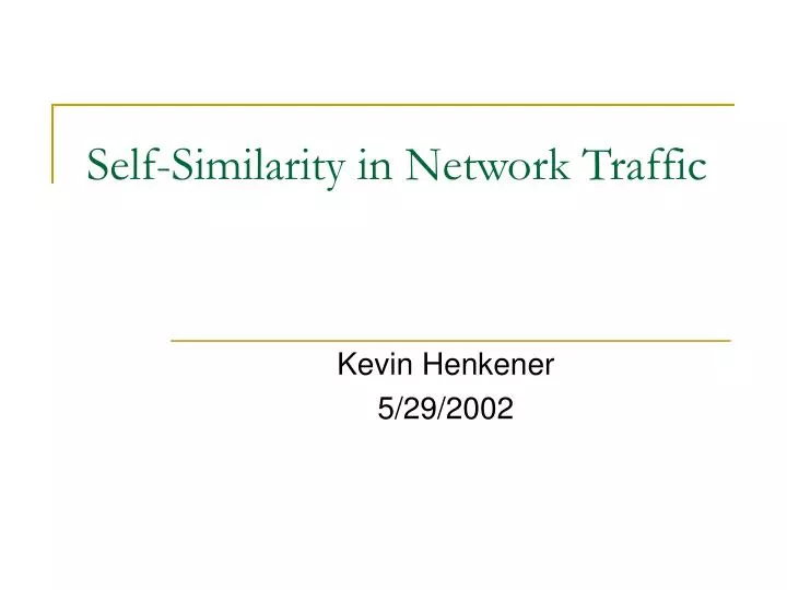 self similarity in network traffic