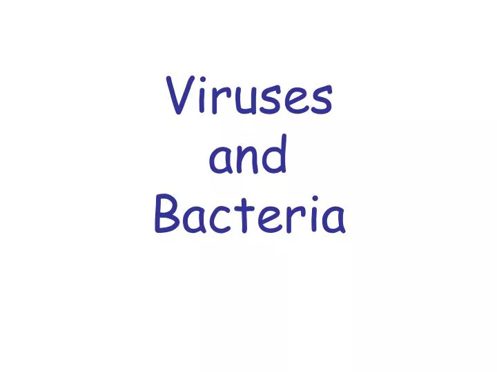 viruses and bacteria
