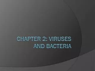 Chapter 2: Viruses and Bacteria