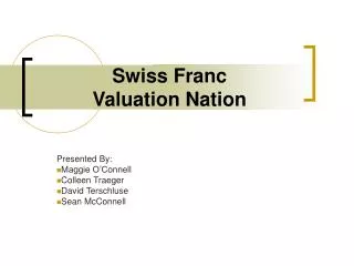 Swiss Franc Valuation Nation