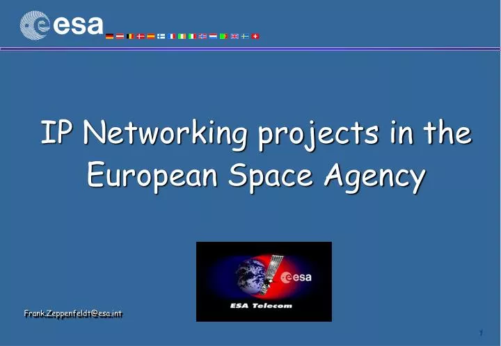 ip networking projects in the european space agency