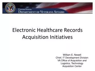 Electronic Healthcare Records Acquisition Initiatives