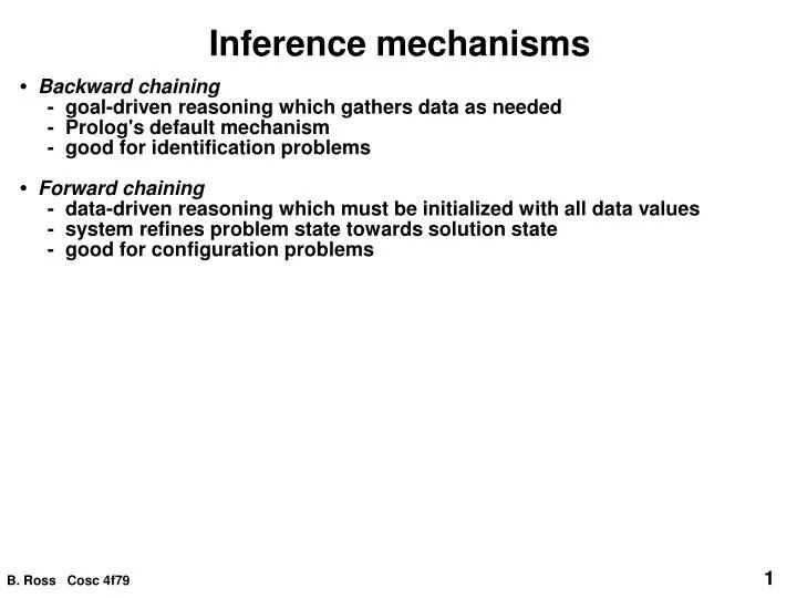 inference mechanisms