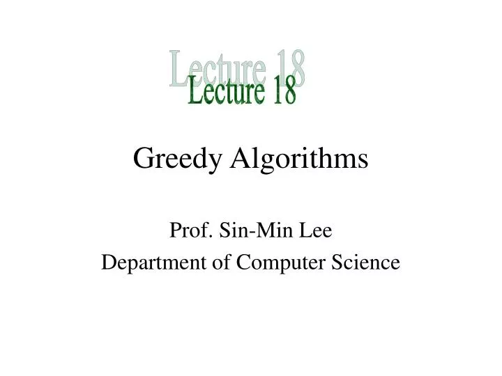 greedy algorithms