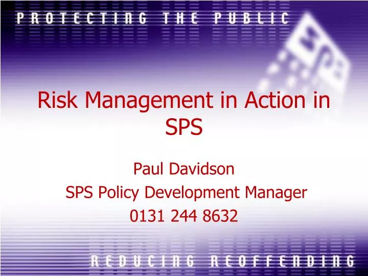 risk management in action in sps