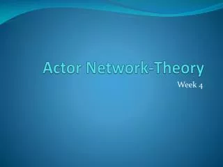 Actor Network-Theory