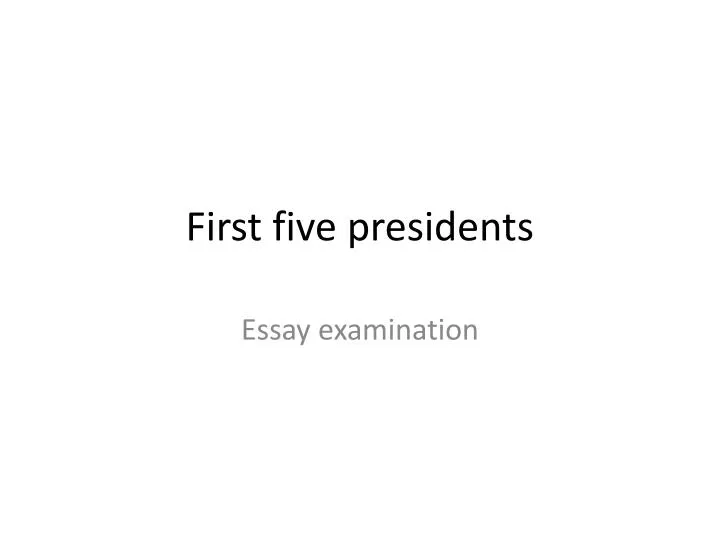 first five presidents