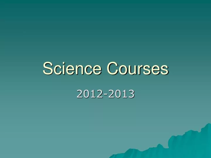 science courses