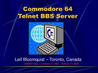 Commodore 64 Telnet BBS Server