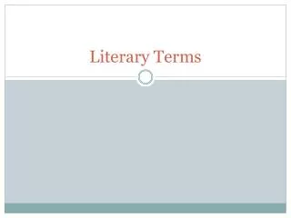 literary terms