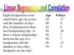 Linear Regression and Correlation - slide 1