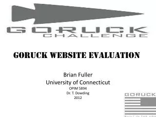GORUCK Website evaluation