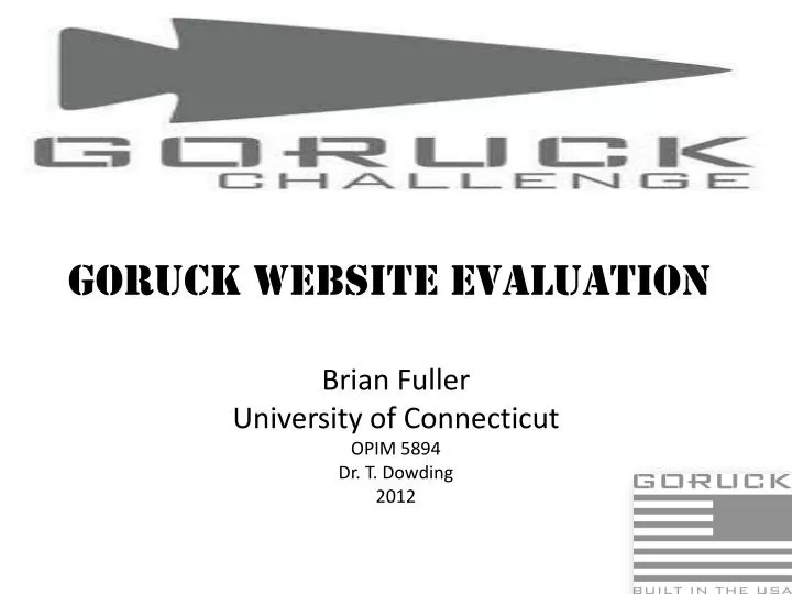 goruck website evaluation