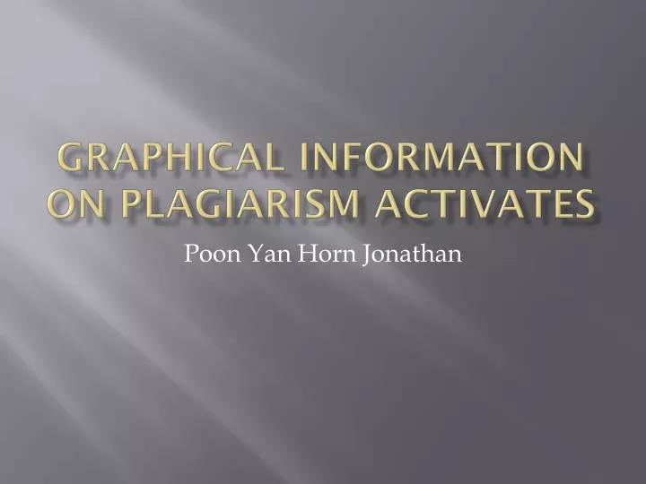 graphical information on plagiarism activates