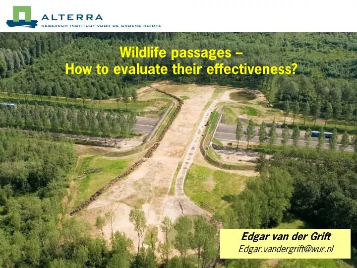 wildlife passages how to evaluate their effectiveness