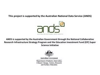 This project is supported by the Australian National Data Service (ANDS)