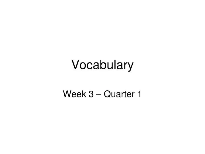 vocabulary