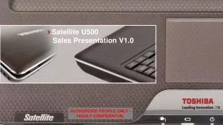 Satellite U500 Sales Presentation V1.0
