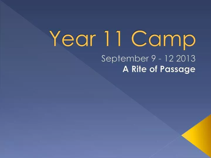 year 11 camp