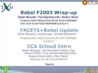 Babel F2003 Wrap-up