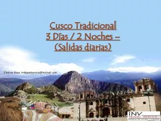 cusco tradicional 3 d as 2 noches salidas diarias