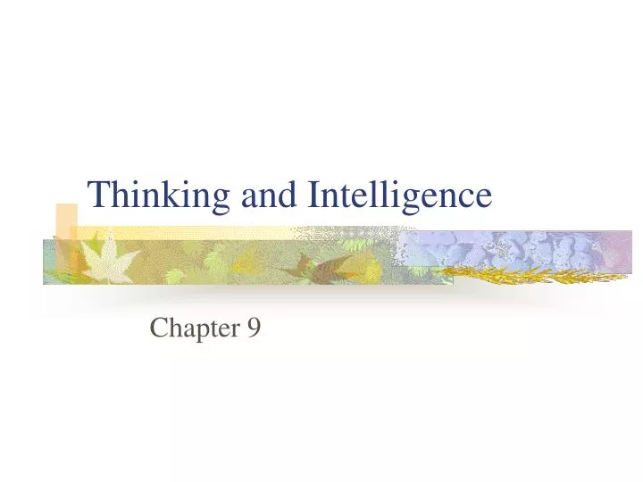 thinking and intelligence