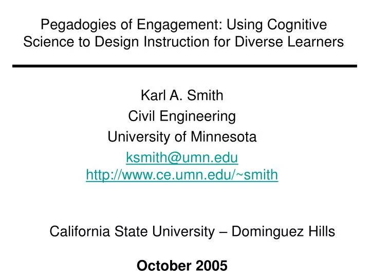 pegadogies of engagement using cognitive science to design instruction for diverse learners