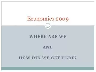 Economics 2009