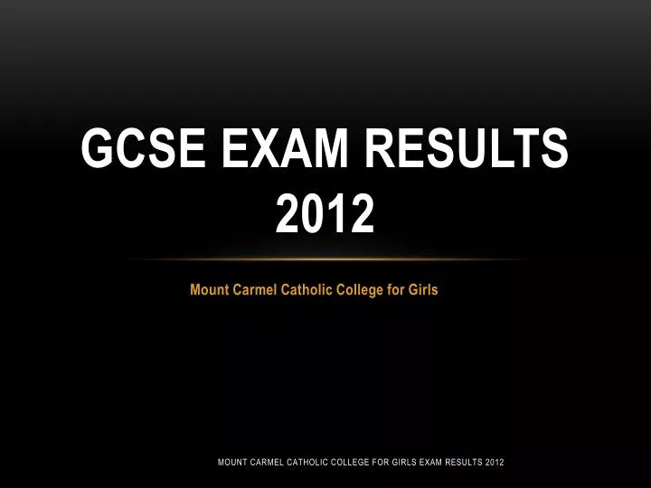gcse exam results 2012