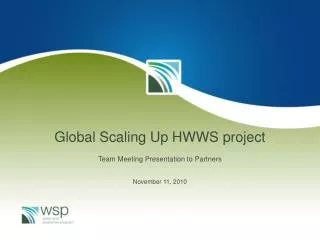 Global Scaling Up HWWS project