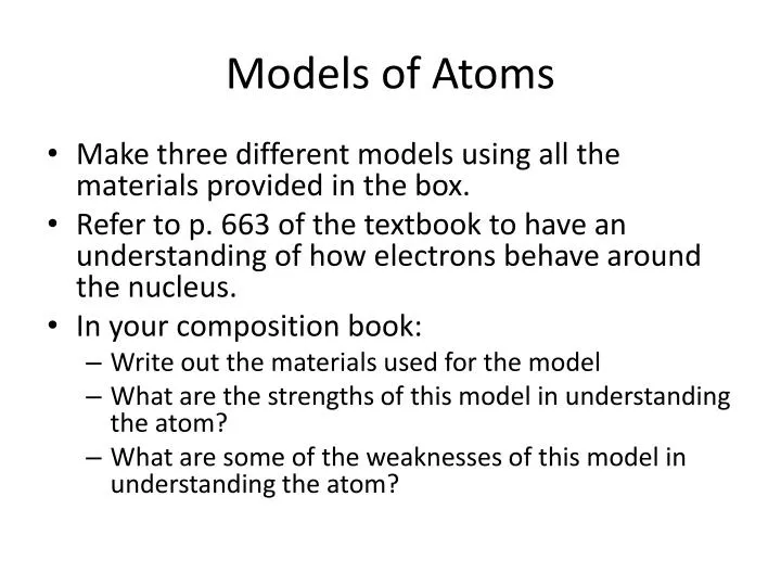 models of atoms