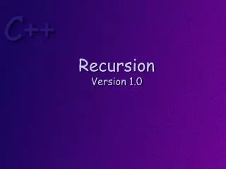 Recursion Version 1.0
