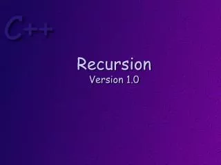 recursion version 1 0