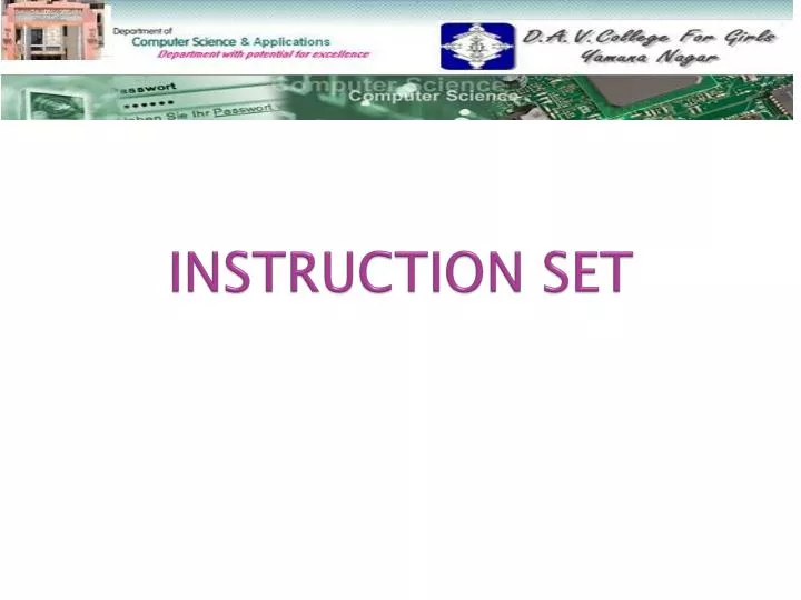 instruction set