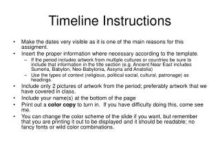 Timeline Instructions