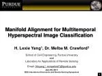 Manifold Alignment for Multitemporal Hyperspectral Image Classification - slide 1