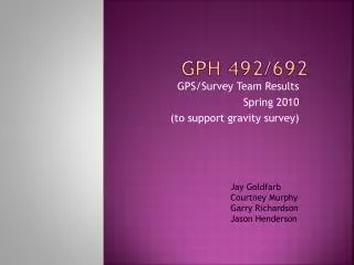 GPH 492/692