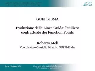 gufpi isma evoluzione delle linee guida l utilizzo contrattuale dei function points