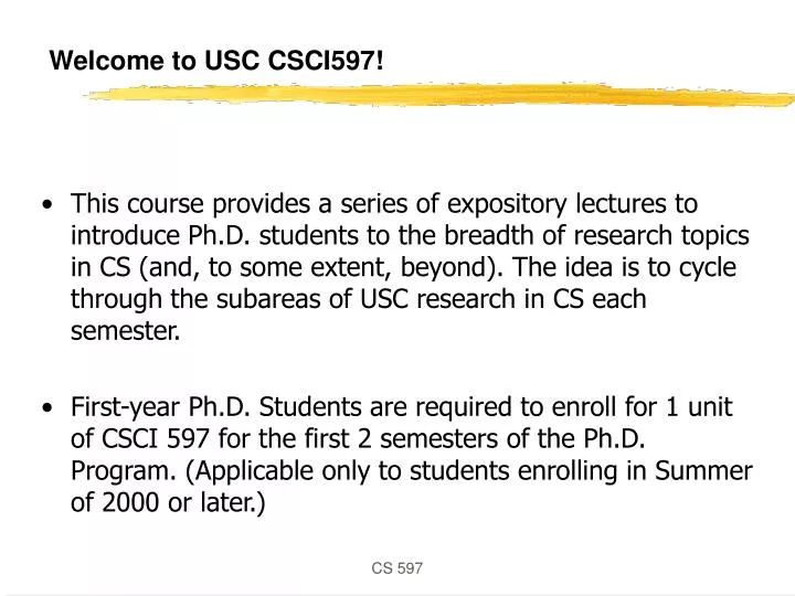 welcome to usc csci597
