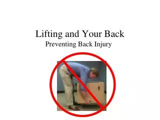 Lifting and Your Back