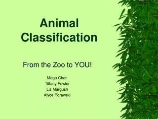 Animal Classification