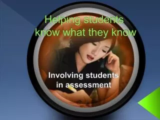 Helping students know what they know
