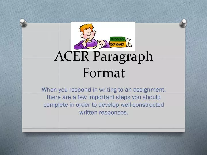 acer paragraph format