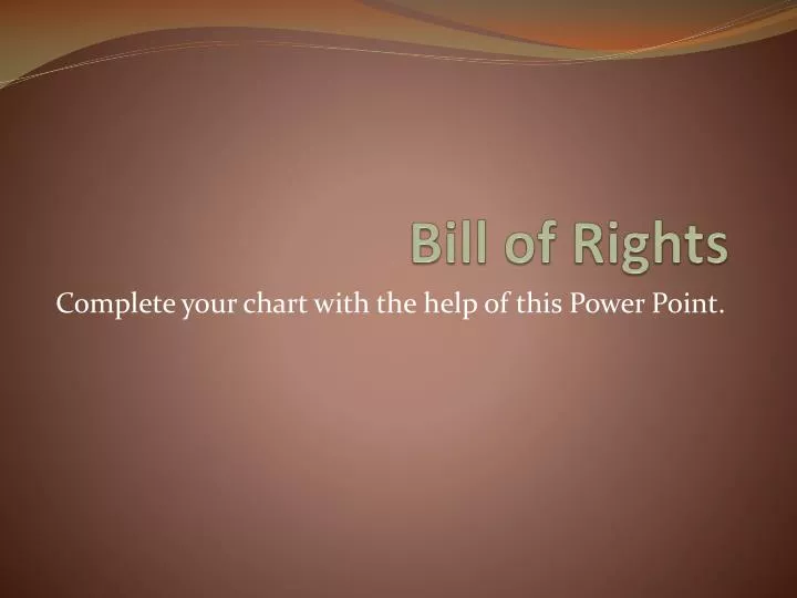 bill of rights