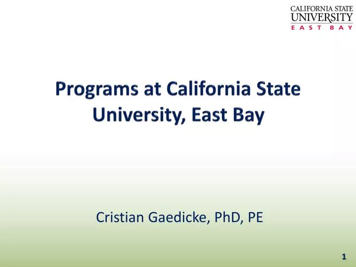 programs at california state university east bay