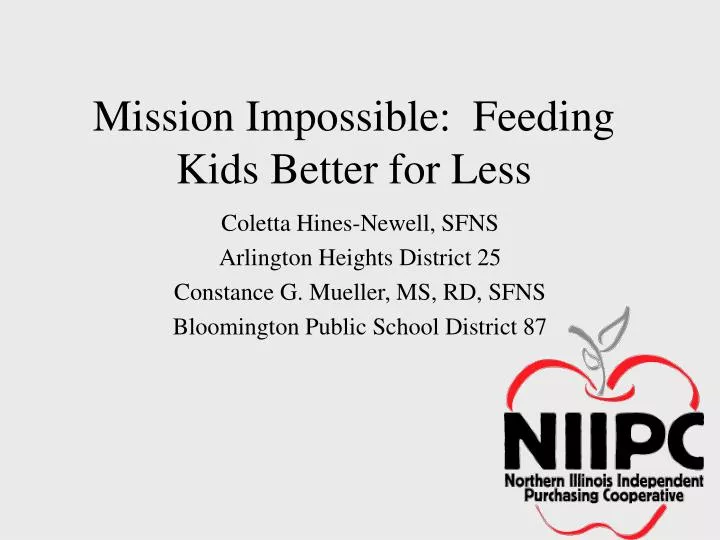 mission impossible feeding kids better for less