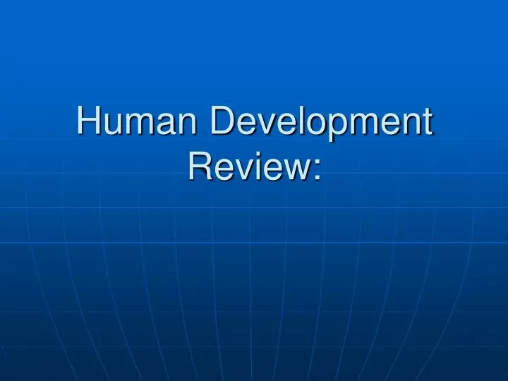 human development review