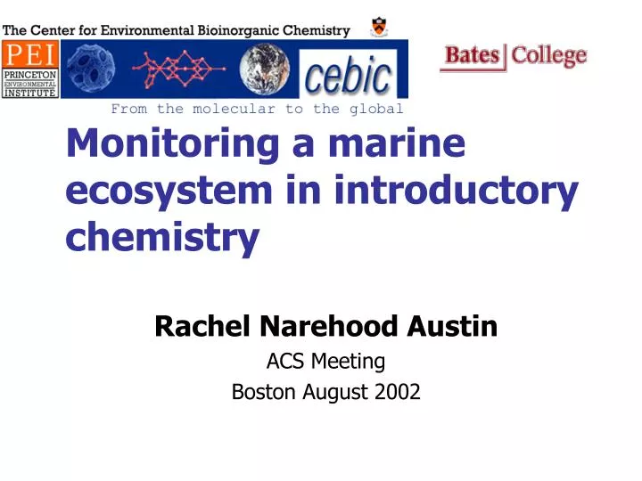 monitoring a marine ecosystem in introductory chemistry